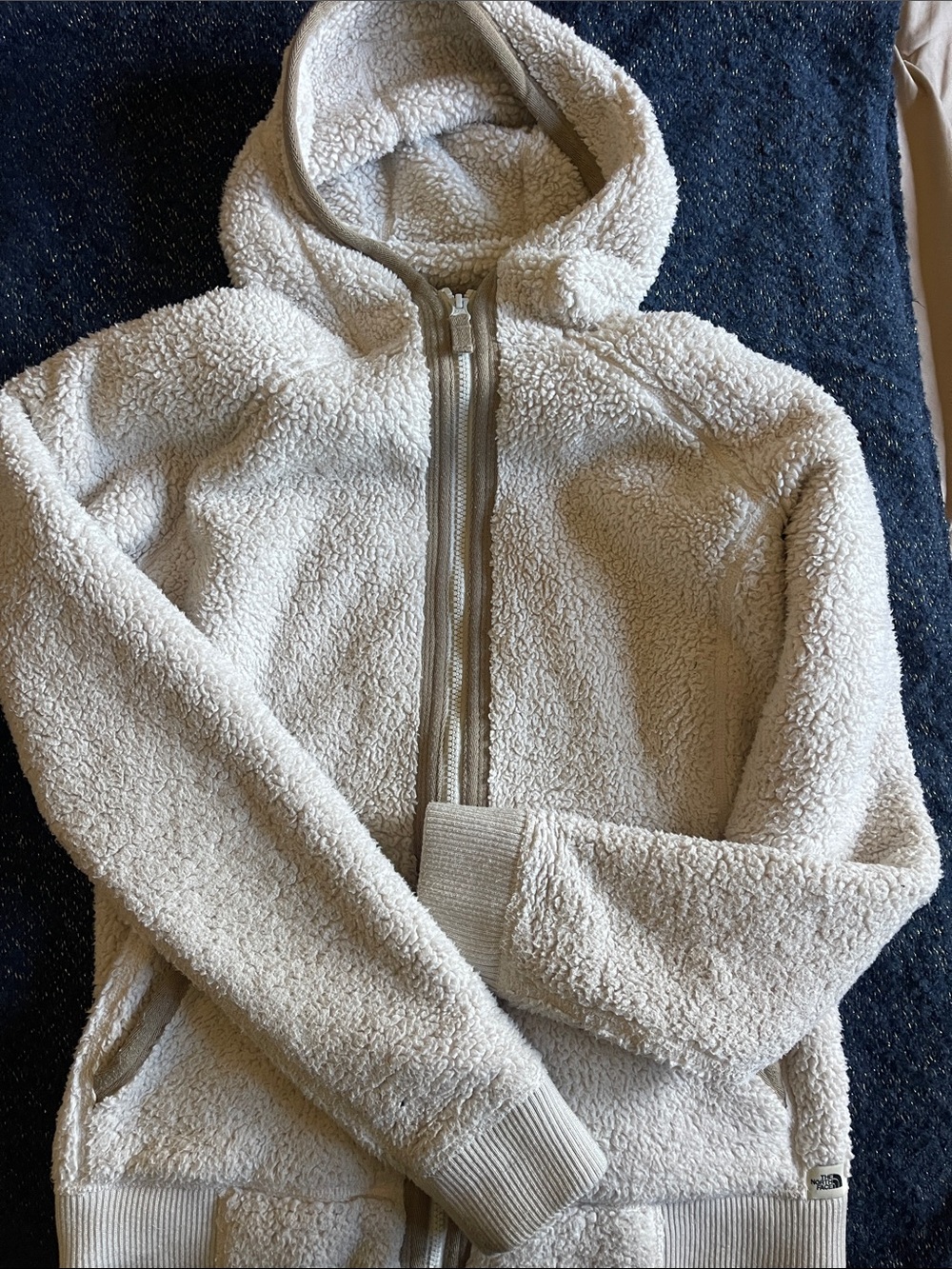 Women’s Cream Sherpa Zip Hoodie